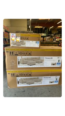 THOMASVILLE WALSEN 3PC SECTIONAL W/ STORAGE OTTOMAN
