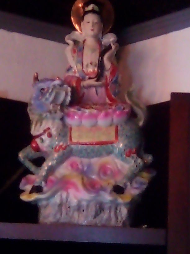 Goddess With Dragon Statue