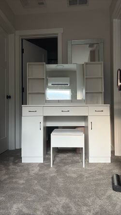 White vanity