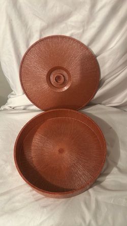 Lg Imusa Terracotta Tortilla warmer reddish brown with Lid