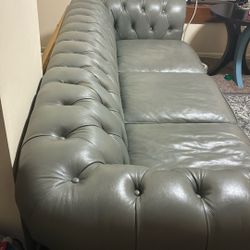 Real Leather Couch For Sale For $450