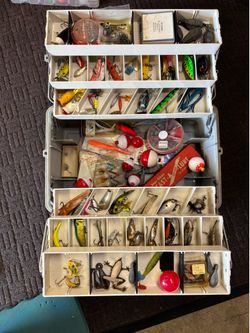 Tackle box with lots of assorted lures