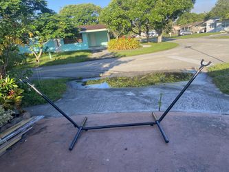 Adjustable Steel Hammock Stand 9-Foot 450-Pound Capacity Black