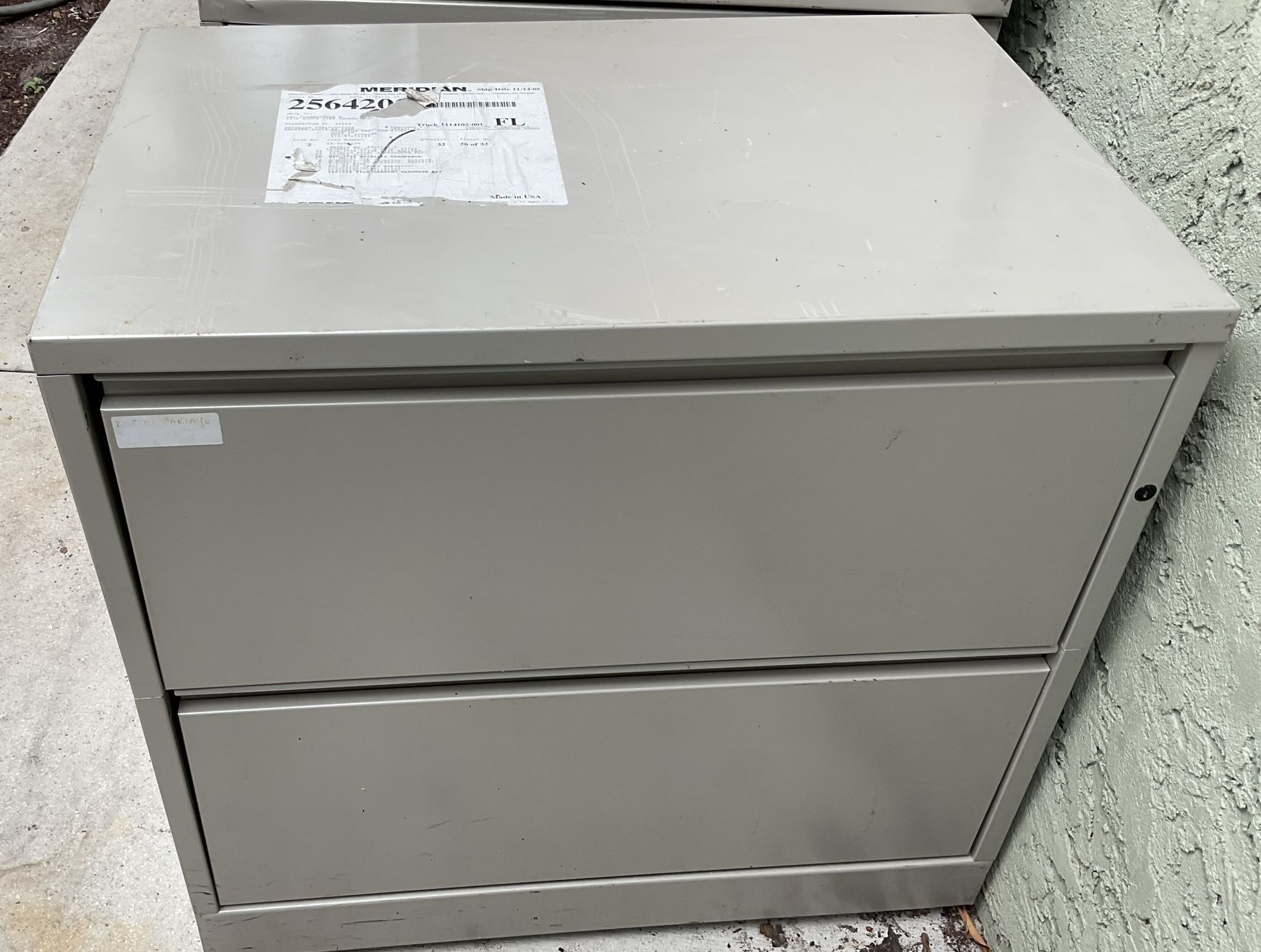 Metal filing cabinet