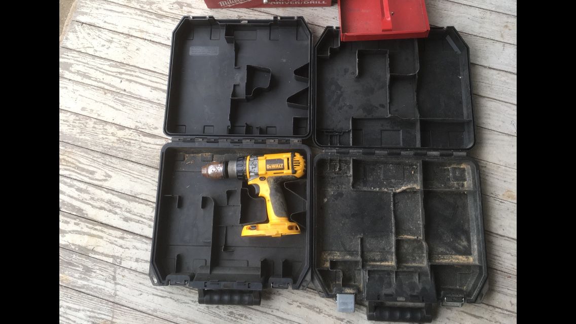 DEWALT drill and cases.