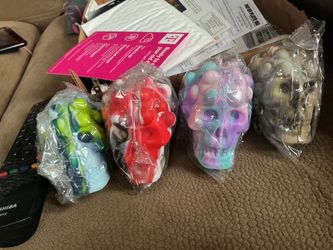 Silicone Skull Pop It Fidget Toys Set of 4