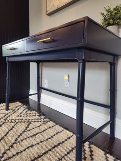 Oslari navy blue writing desk