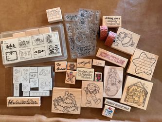 Christmas Themed Rubber Stamps