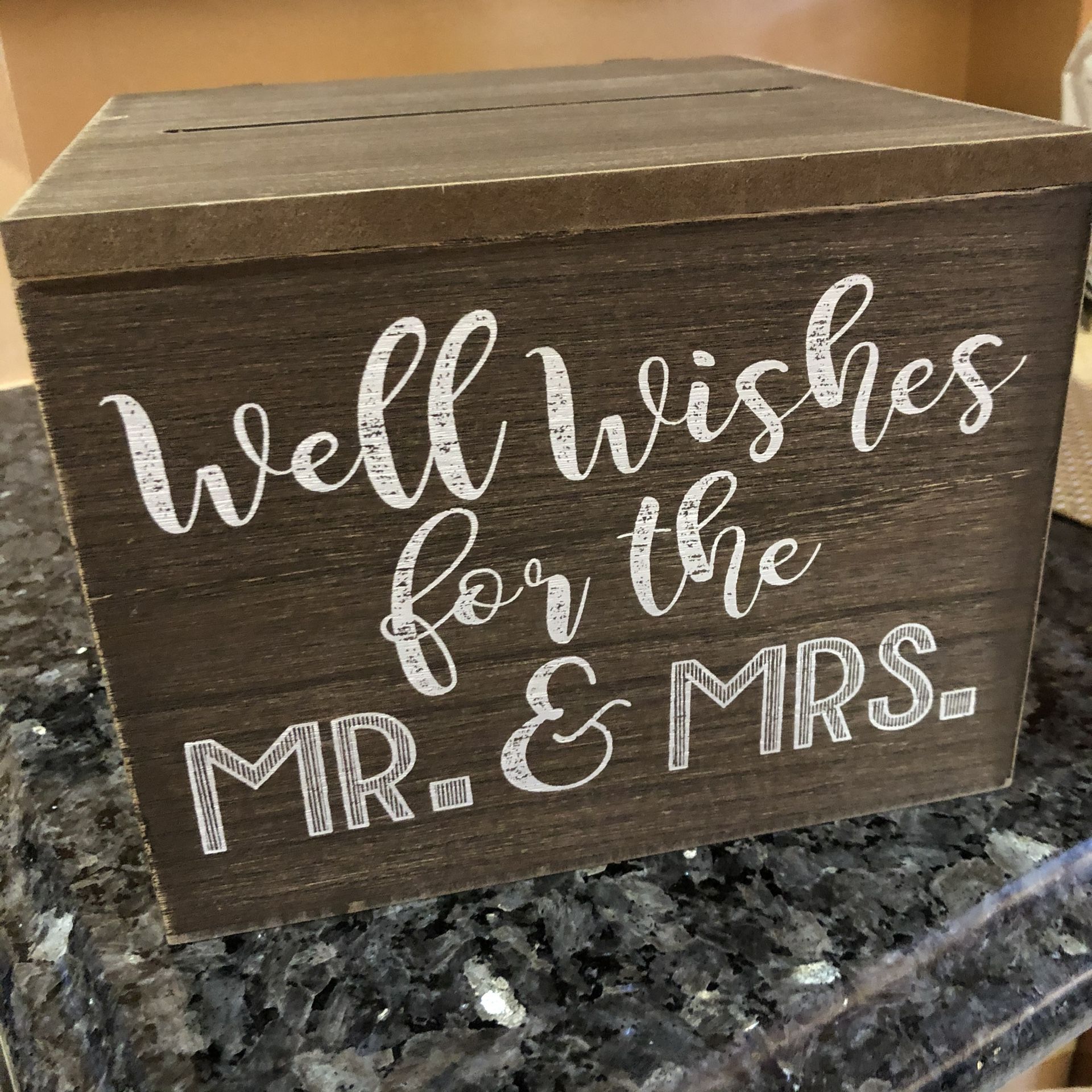 Well Wishes Wedding Wooden Box