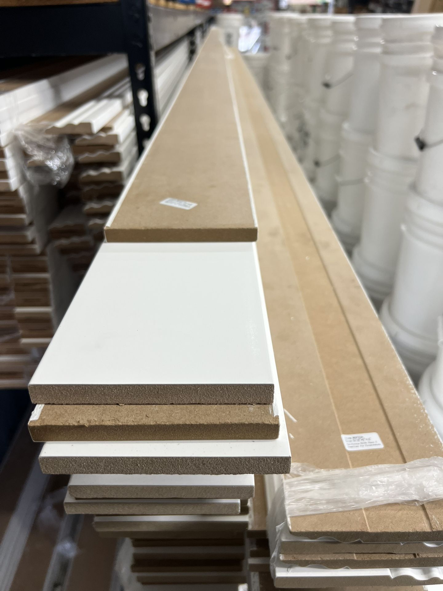 MDF Baseboard Primed/ Moldura 4’ $0.81 