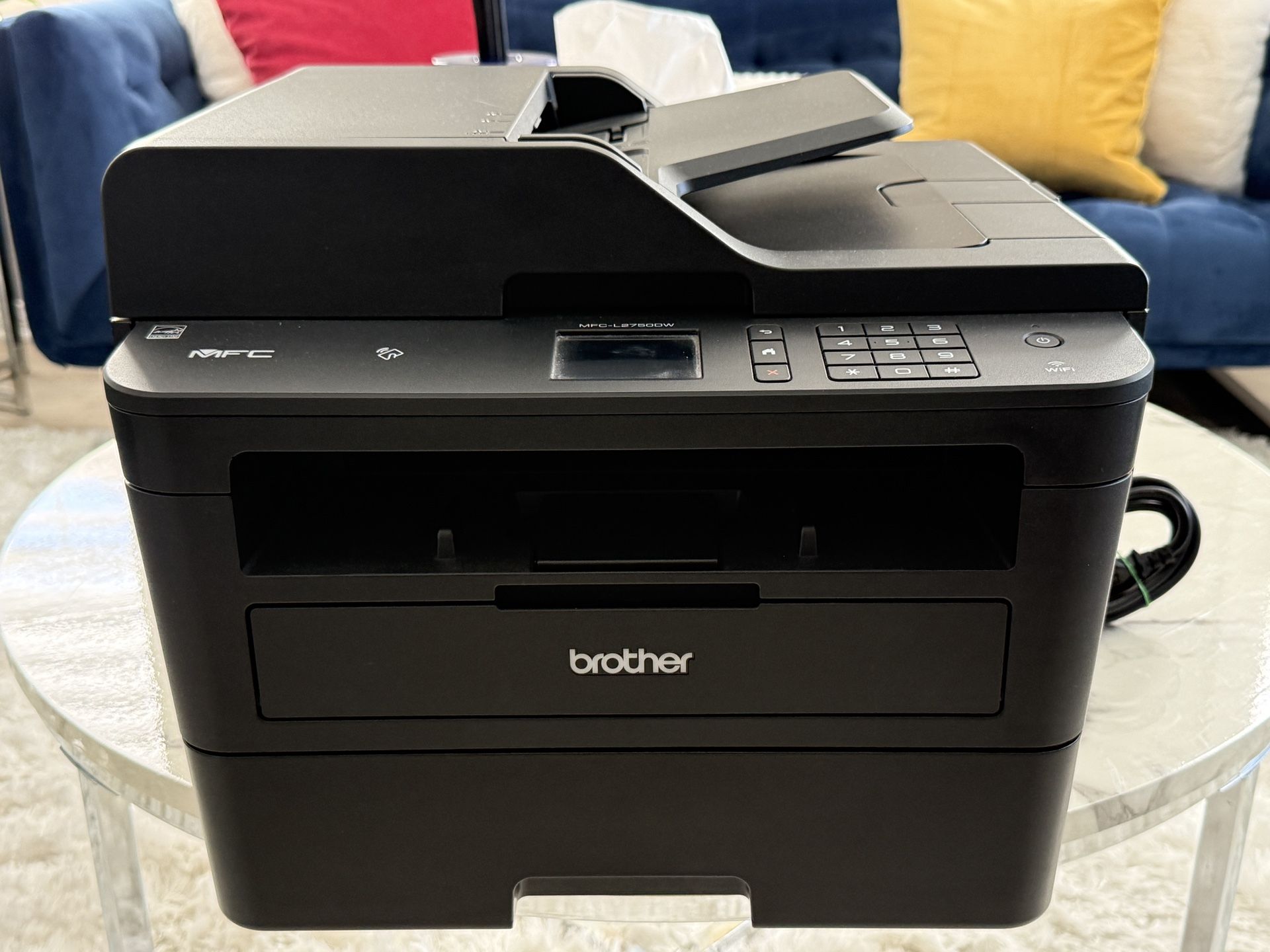 Brother MFC-L2750DW All-in-One Wireless Laser Printer, Black - Print Copy Scan Fax