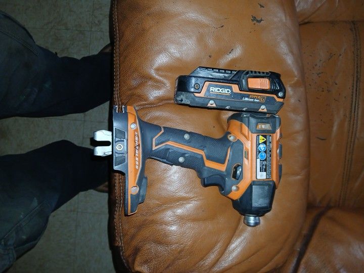 Ridgid Impact Drill And 18v Battery