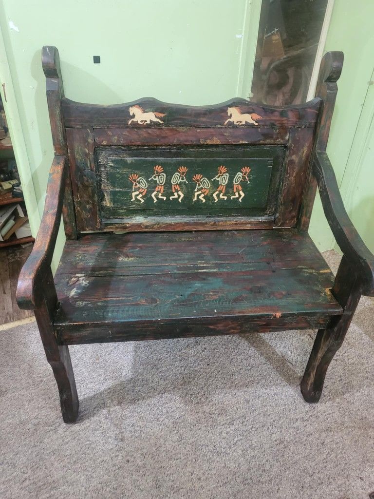 Vintage Wooden Bench 