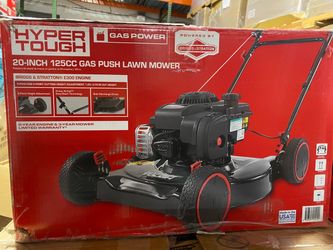 Hyper Tough (42) 2,918 Hyper Tough 20" 125cc Gas Powered Walk-Behind Push Lawn Mower with Briggs & Stratton Engine, Black   New open box  $175
