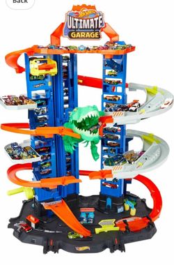 Hot Wheels Ultimate Garage T-Rex Edition + 30 Hot Wheels Cars
