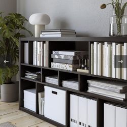 $80 - Black And Brown Shelf That Can Be Used Horizontally Or Vertically As Shown In The Image 