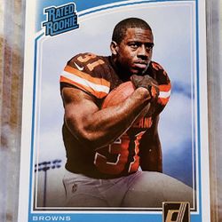 NFL 2018 Donruss Nick Chubb Rated Rookie Cleveland Browns RC Rookie Card