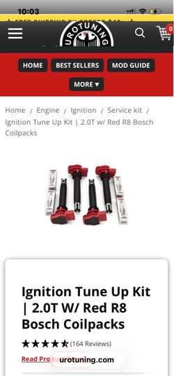 UroTuning 2.0T Ignition Tune-Up Kit – Red Bosch R8 Coil Packs