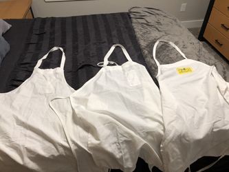 3 full length cloth aprons