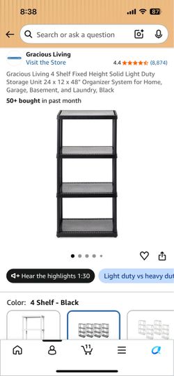 4 tier shelf