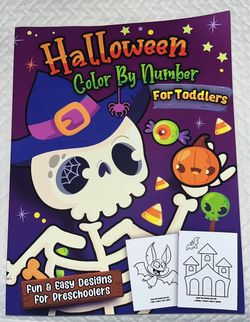 Halloween Color by Numbers Book For Kids/Toddlers - NEW