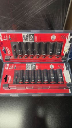 Milwaukee 46-66-7024 8 pc 3/8 impact drive socket set