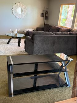 Glass entertainment center