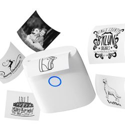 2 Inch Bluetooth Pocket Printer Compatible with Android & iOS, Sticker Maker