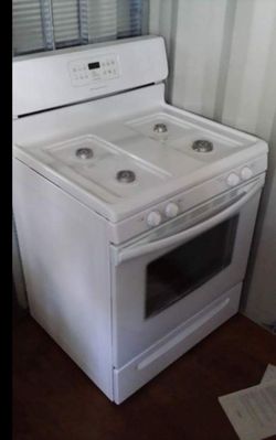 Stove (Frigidaire), only used a few times. Stored in storage.. so no damage.