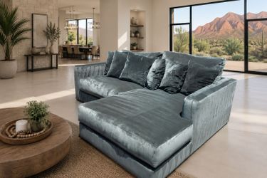 Jackson Velvet Sectional Couch + DELIVERY