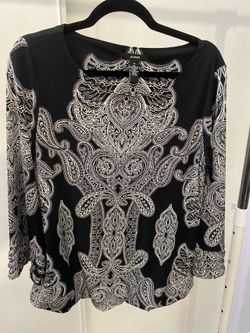 ALFANI  blouse  black  size M