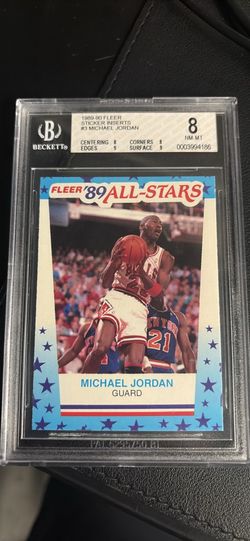 1989-90 Fleer Basketball Sticker- Graded Michael Jordan