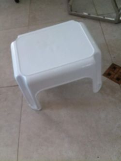 White Plastic Stool 