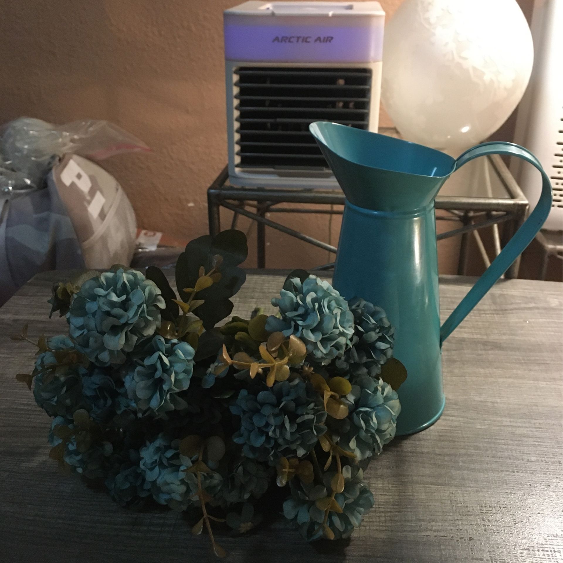 Beautiful Plastic Flowers With Pitcher Vase Excellent Condition $10 C My Deals Tyl