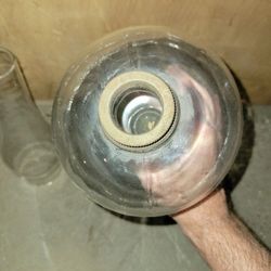 Antique Glass Oil Lamp