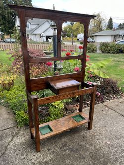 Hall Tree Vintage Oak