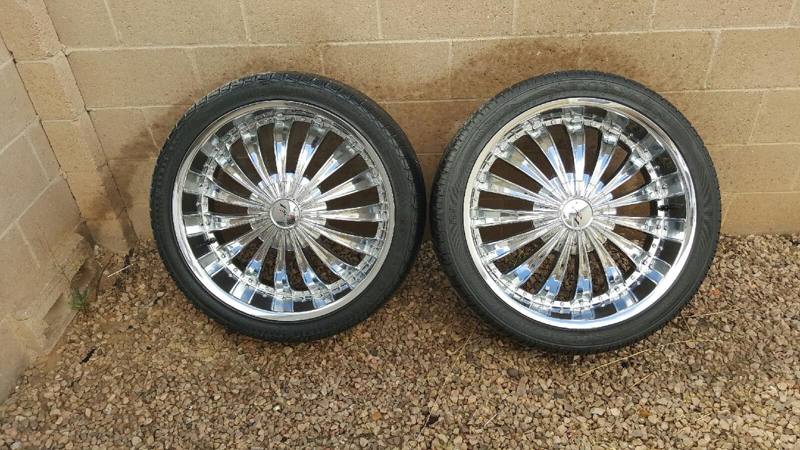 24 inch rims with new rubber