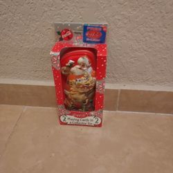 COCA COLA COLLECTABLE  PLAYING CARDS IN TIN