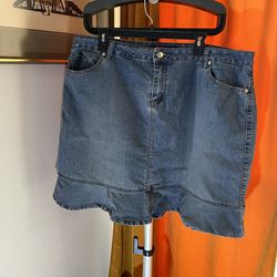 WAH Jeans A Line Denim Skirt Size 18W