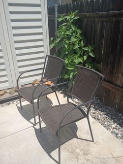 Backyard Rattan Chairs