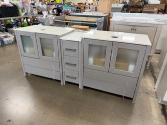 Ravenna 96” Freestanding Double Sink Bathroom Vanity