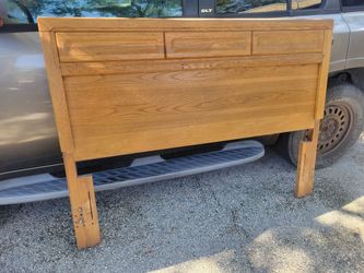 Full size headboard made out of wood
