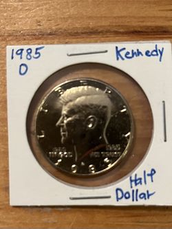 1985 D John F. Kennedy double dated coin 1960/1985. Layered in 24kt gold.