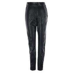 Topshop Women's Black Faux Leather Pants, S