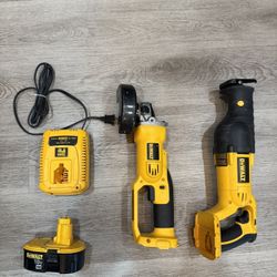 Dewalt grinder/ reciprocating saw tool bundle 