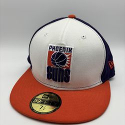 New Era 59FIFTY Phoenix Suns Fitted Hat Cap Orange  7 1/4 NBA Hardwood Classics