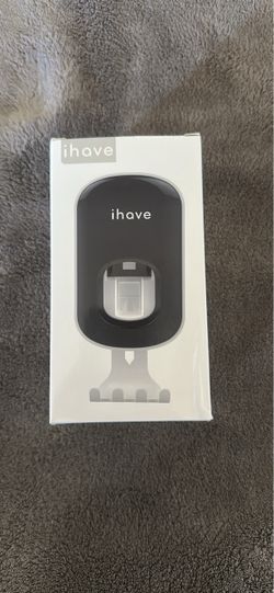 iHave Wall Mounted Toothpaste Dispenser & Toothbrush Holder Black/White L2021