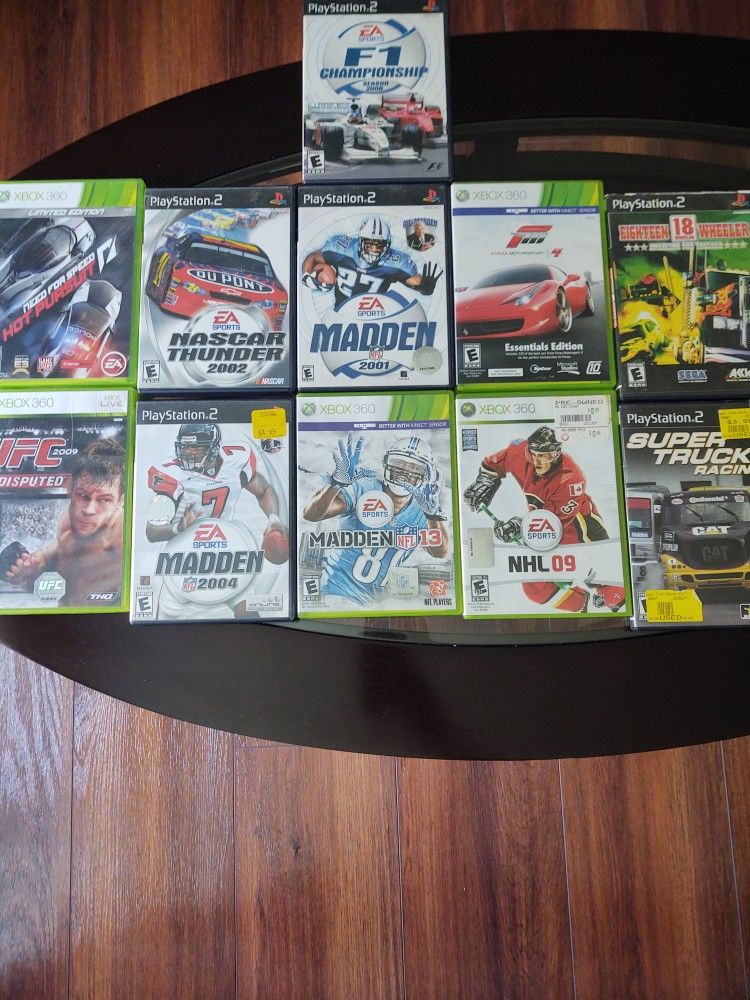 Xbox 360, PS2 Games