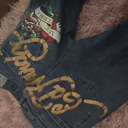 Ed hardy jeans  bell bottoms