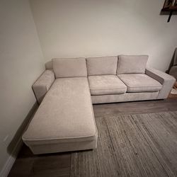 Convertible Sectional Sofa, L Shaped Couch. (Beige) 